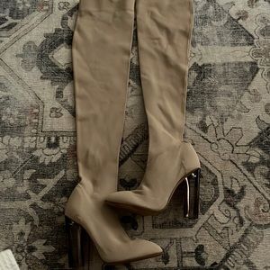 Yeezy sock thigh high boots